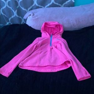 pink hooded fila jacket